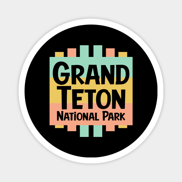 Grand Teton National Park Magnet by colorsplash